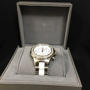 Michele White Ceramic Tahitian Diamond Watch